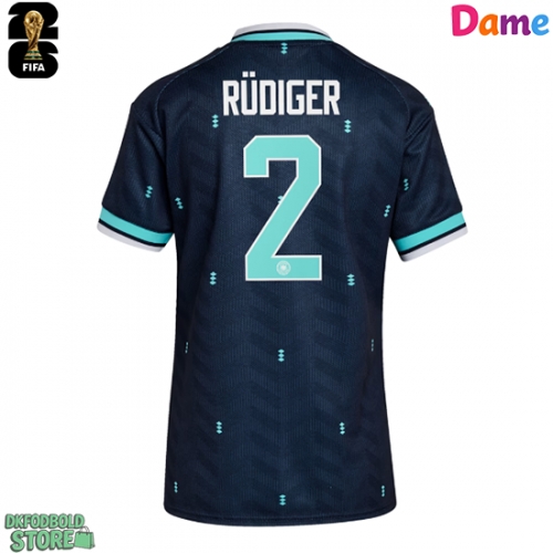 Tyskland Antonio Rudiger #2 Replika Udebanetrøje Dame VM 2026 Kortærmet